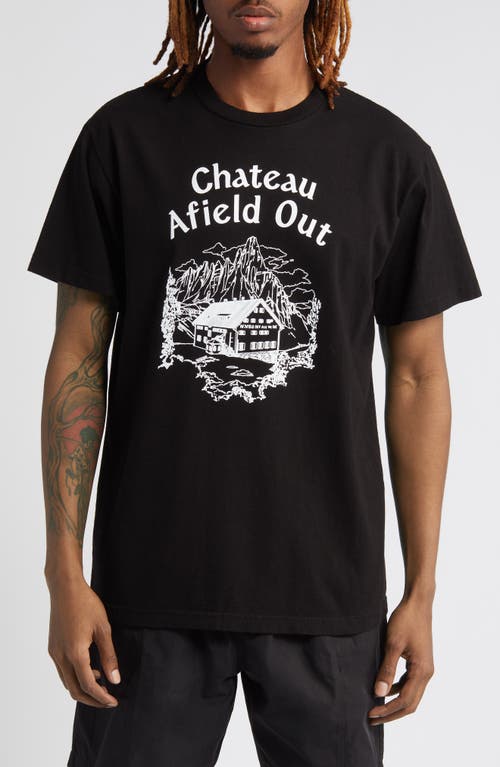 Chateau Cotton Graphic T-Shirt in Black