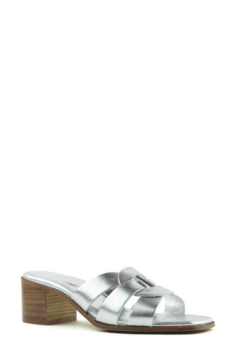 Aria Block Heel Slide Sandal (Women)