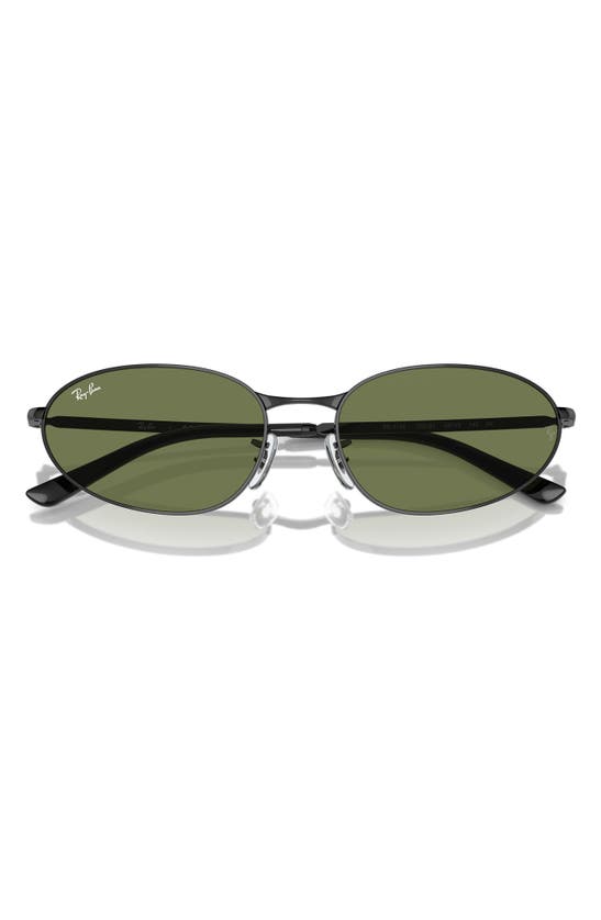 Ray Ban 59mm Irregular Oval Sunglasses In Black