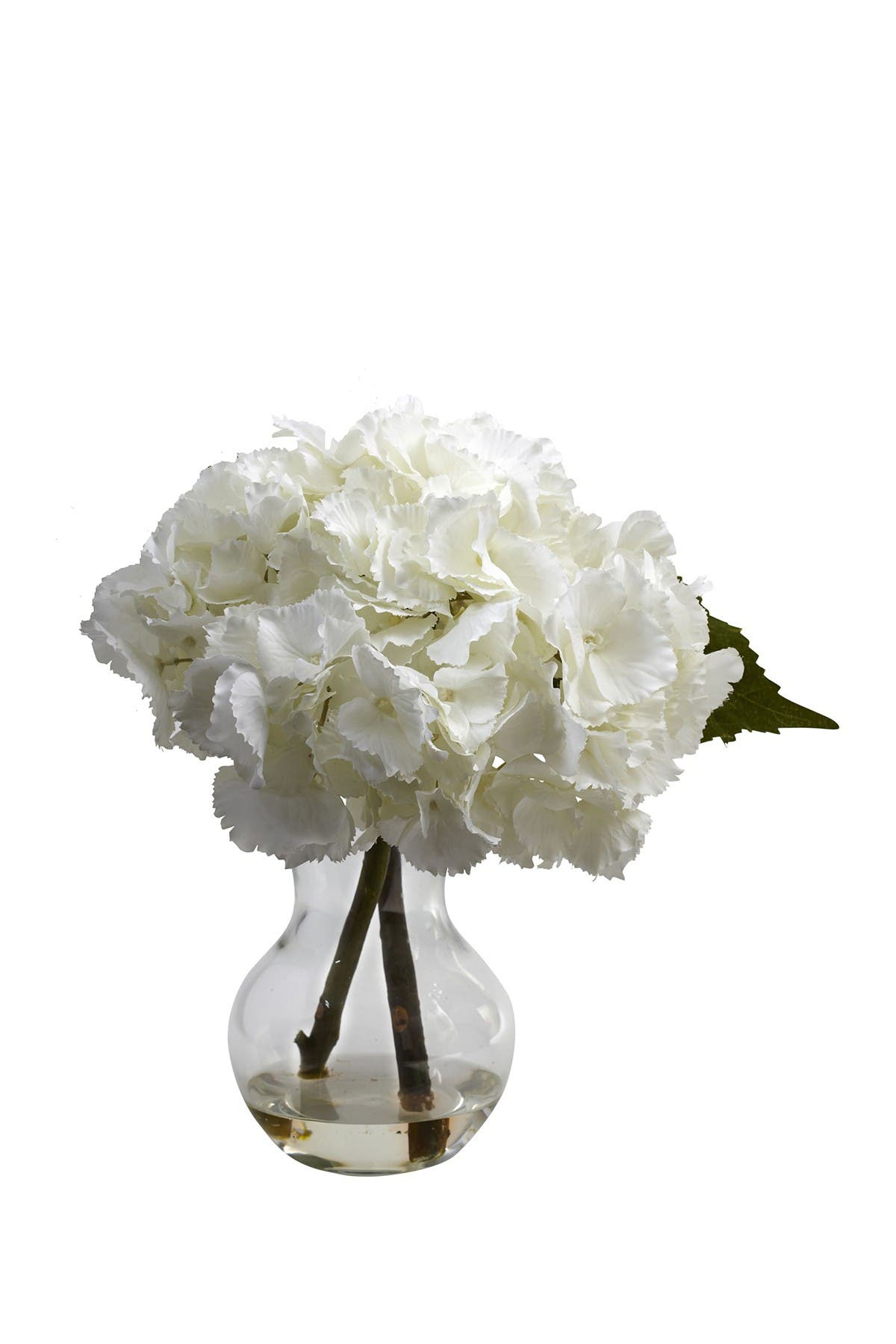 NEARLY NATURAL BLOOMING HYDRANGEA WITH VASE ARRANGEMENT,810709021974