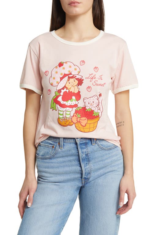 Shop Golden Hour Strawberry Shortcake Life Is Sweet Graphic T-shirt In Lotus/marshmallow