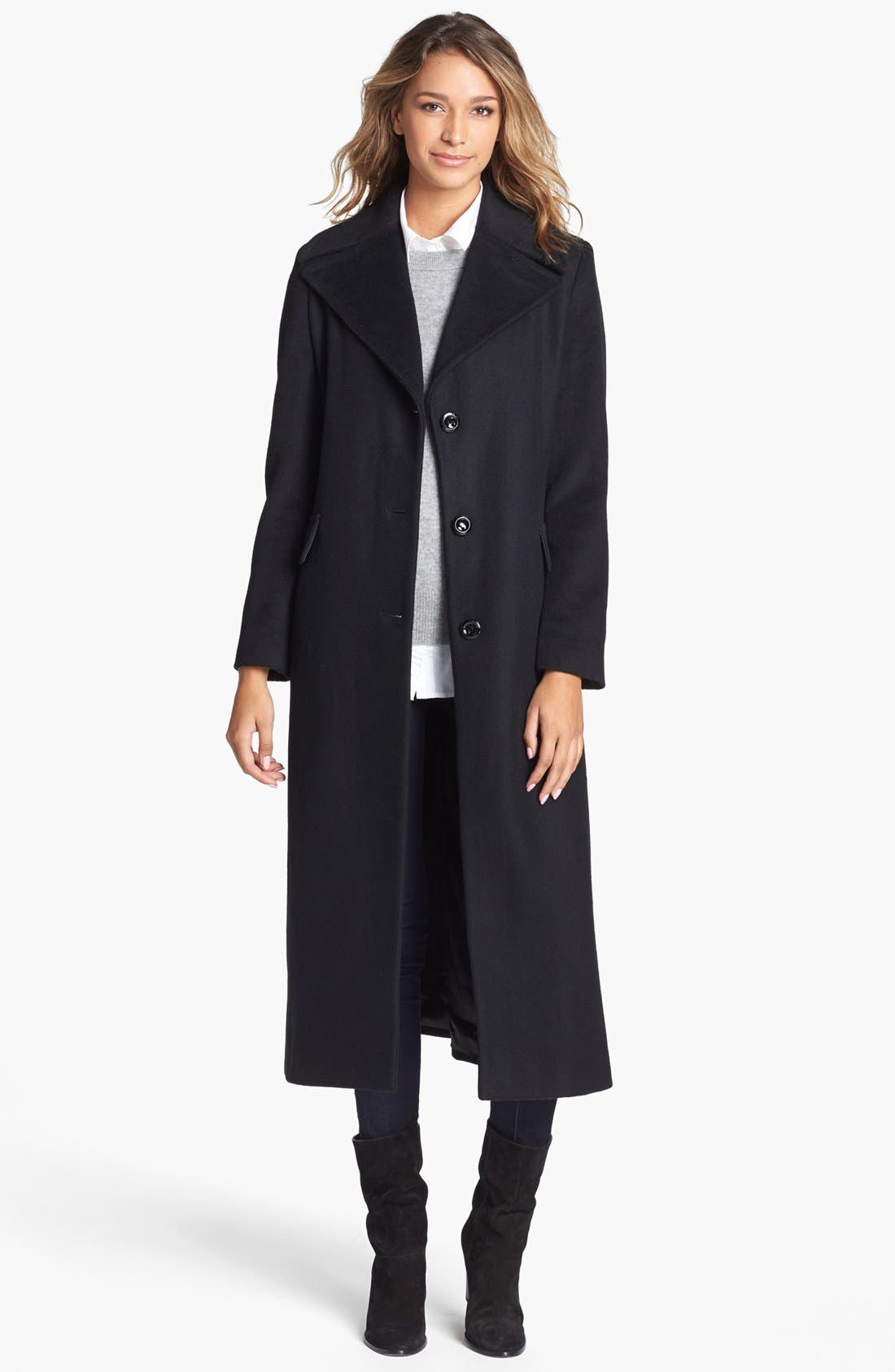 Calvin Klein Long Wool Blend Coat | Nordstrom