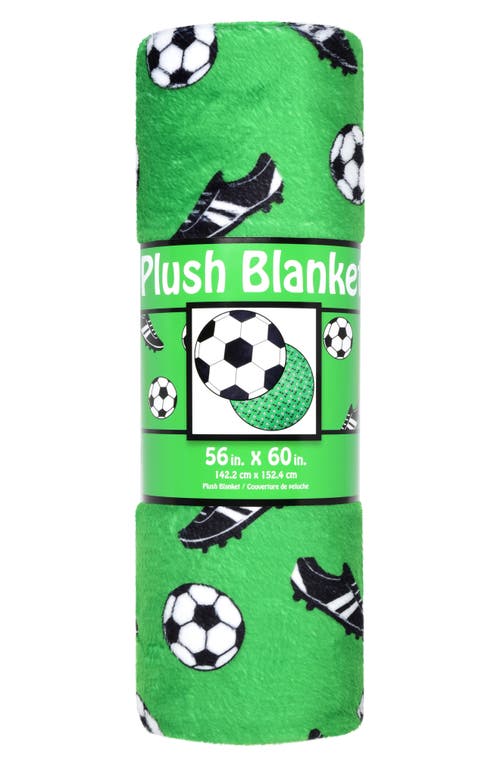 Iscream Goal Getter Plush Throw Blanket in Green
