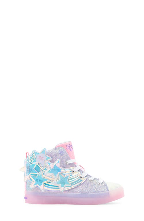 Shop Skechers Kids' Twi-lites 2.0 Light-up High Top Sneaker In Lavender/pink