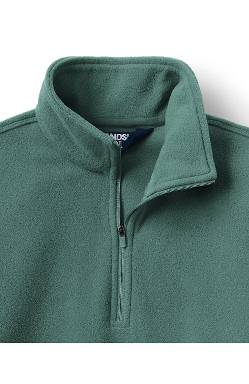 Shop Lands' End Anyweather Fleece Quarter Zip Pullover In Washed Evergreen