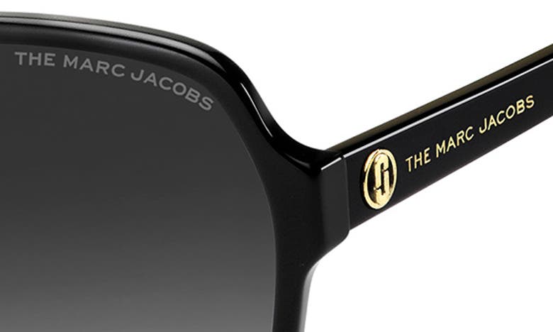 Shop Marc Jacobs 57mm Gradient Square Sunglasses In Black/ Grey Shaded