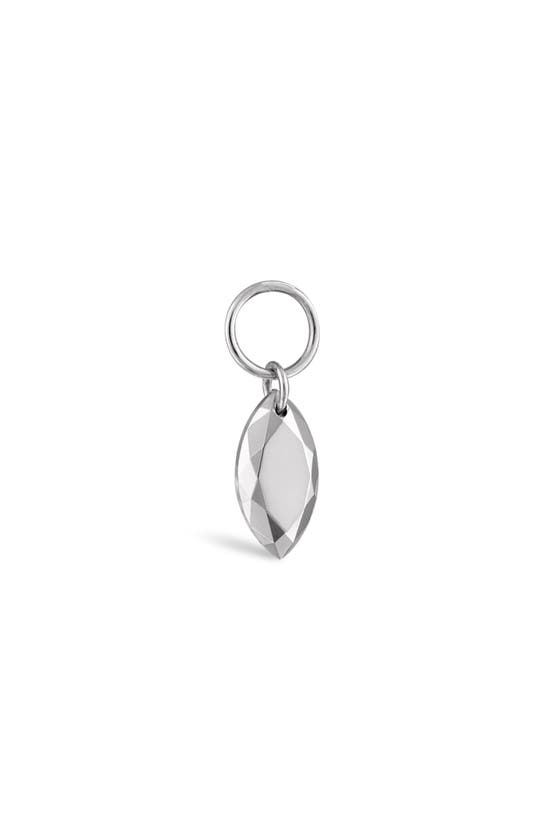 Shop Maria Tash Faceted Marquise Charm Pendant In White Gold