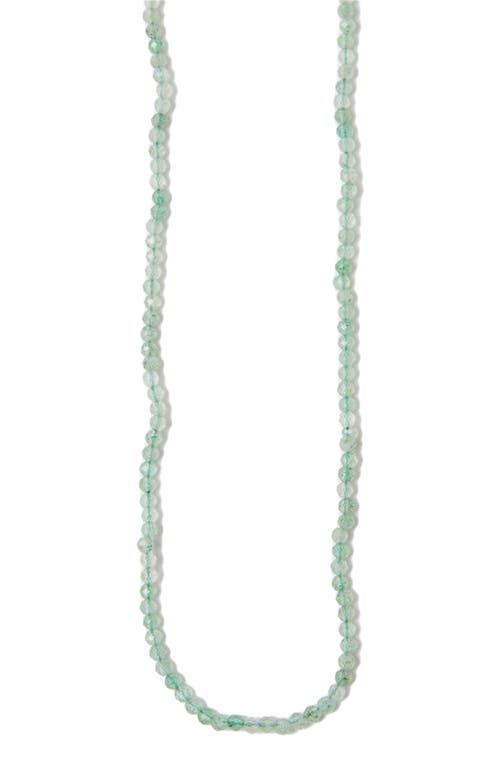 Shop Argento Vivo Sterling Silver Green Aventurine Beaded Necklace In Turquoise