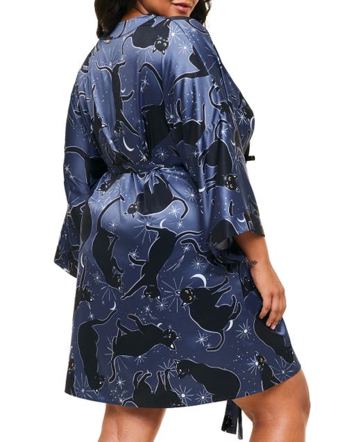 Shop Adore Me Izabella Robe In Convo Blue