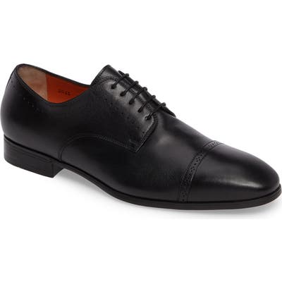 Santoni Gareth Cap Toe Derby, Black
