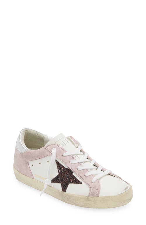Golden Goose Super-star Low Top Sneaker In White/pink