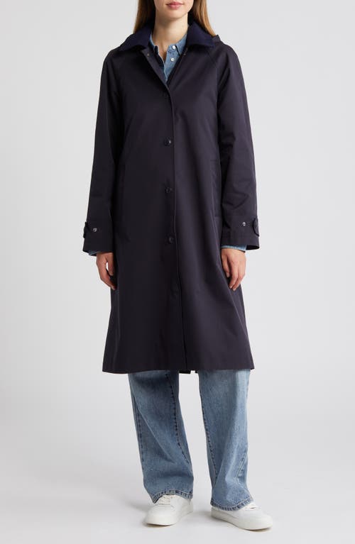 Shop Sam Edelman Mac Longline Coat With Removable Hood In Navy