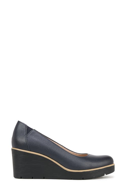Soul Naturalizer About-time Wedge Pumps In Navy Faux Leather
