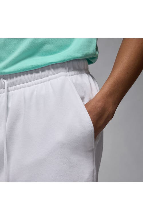 Shop Jordan Mvp Sweat Shorts In White/emerald Rise