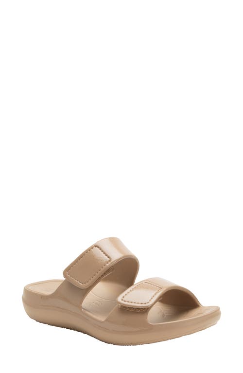 Orbyt Slide Sandal in Taupe Gloss