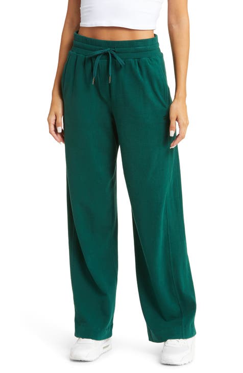 Womens - Wash Wide Leg Joggers in Hydro Dark Turquoise