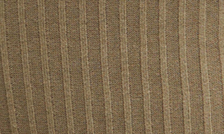 Mango Ribbed Knit Dress Khaki In Khaki
