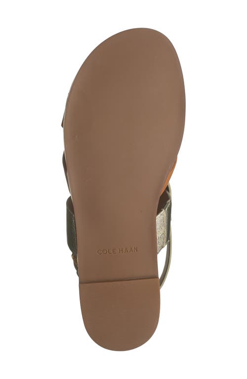 Cole Haan Fawn Sandal In Pecan/soft Gold Ltr