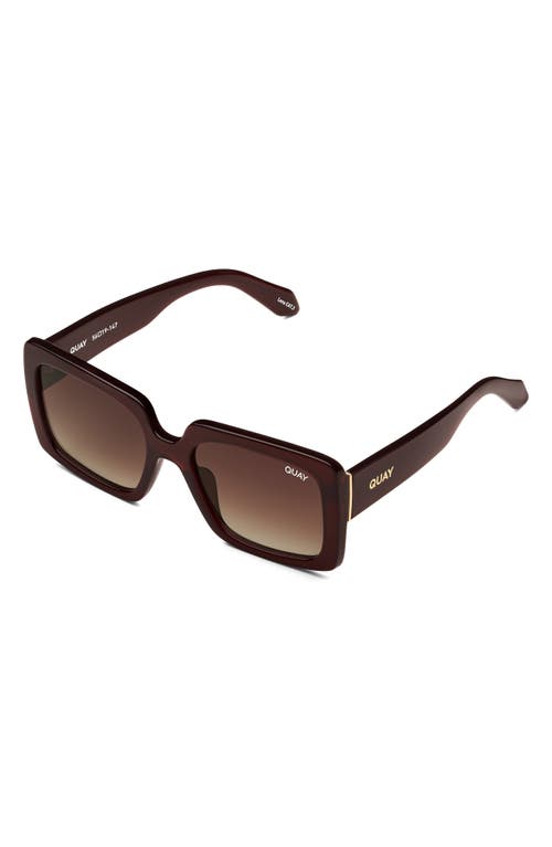 Shop Quay Australia X Paris Total Vibe 54mm Square Sunglasses In Brown/brown
