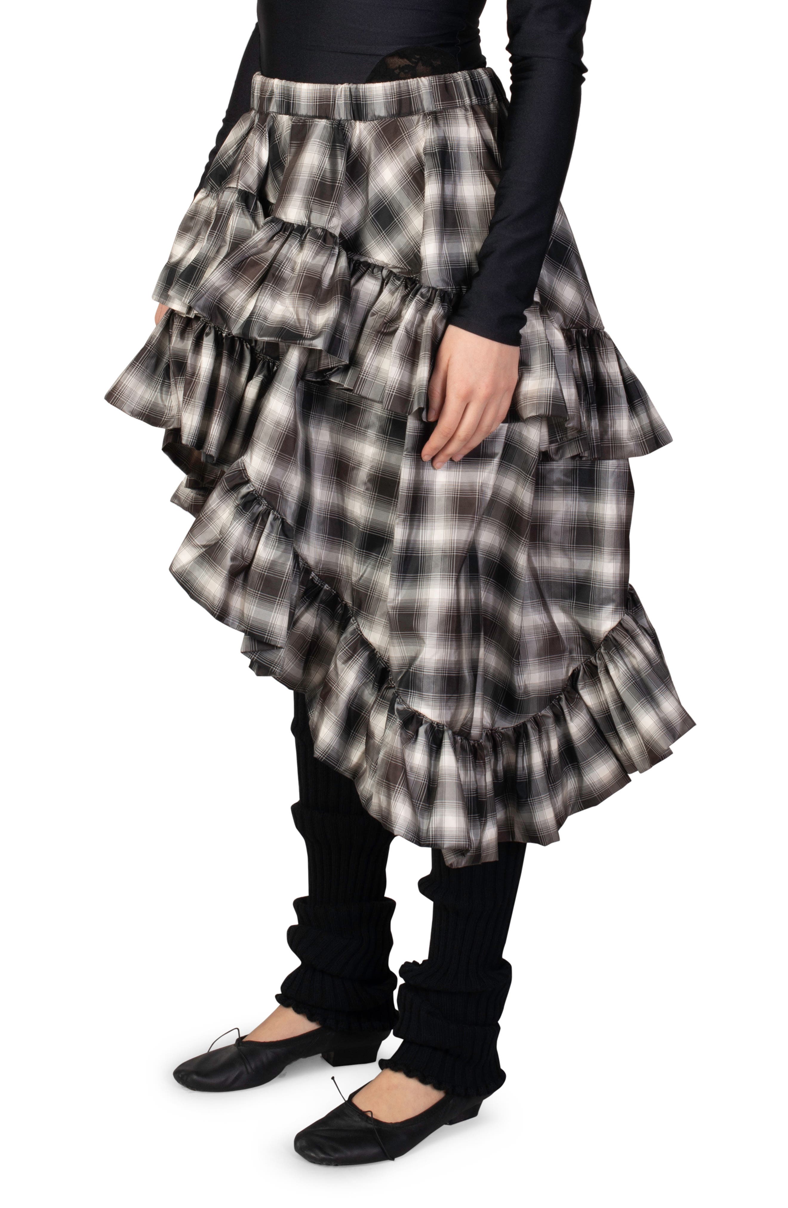 brown plaid skirt nordstrom rack