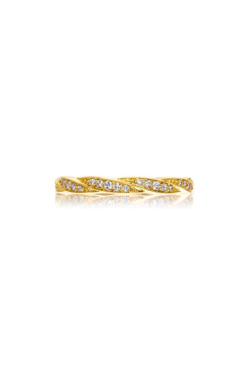 Sethi Couture Diamond Twine Band Ring In Yellow Gold/diamond