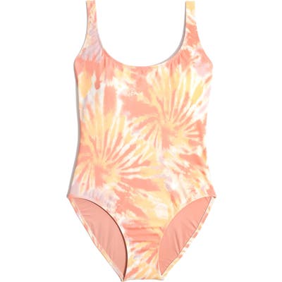 Madewell Second Wave Tank One-Piece Swimsuit, Coral