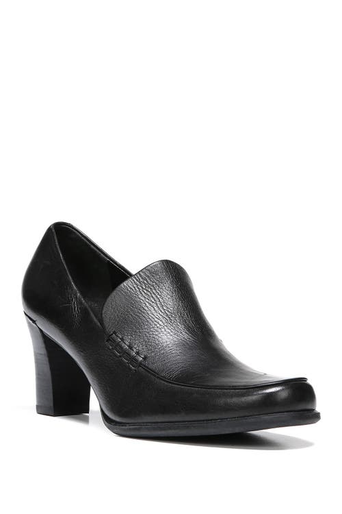 Franco Sarto Nolan Block Heel Loafer - Multiple Widths Available Black Calf at Nordstrom,