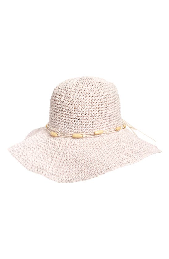 Shop Treasure & Bond Packable Crocheted Straw Hat In Lavender White