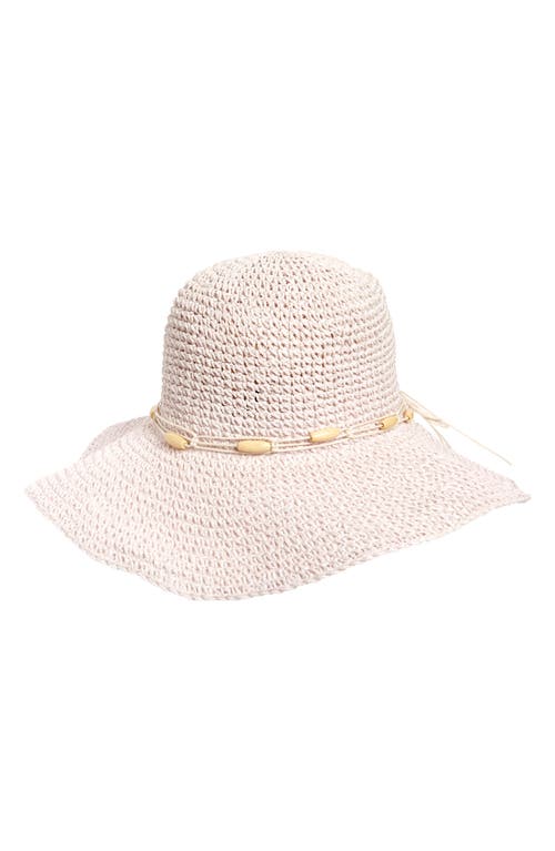 Treasure & Bond Packable Crocheted Straw Hat in Lavender White at Nordstrom