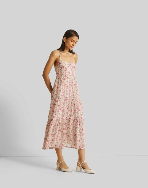 Reistor Strappy Tiered Maxi Dress In Petal Fusion