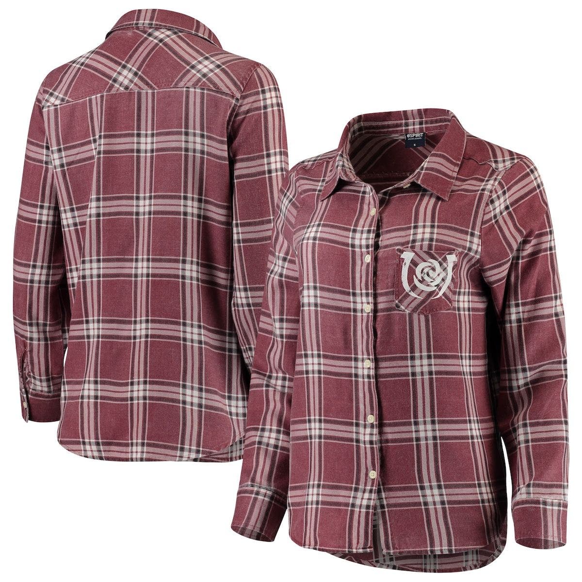 Maroon Kentucky Derby Flannel Button 