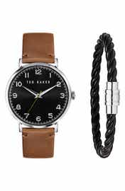 Ted Baker London Magarit Multifunction Leather Strap Watch 