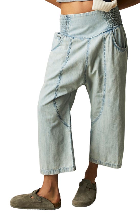 Shop Free People Lunan Drop Crotch Crop Jeans In Boardwalk