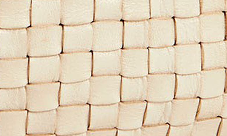Shop Clare V Petit Moyen Woven Leather Messenger Bag In Cream Woven Checker