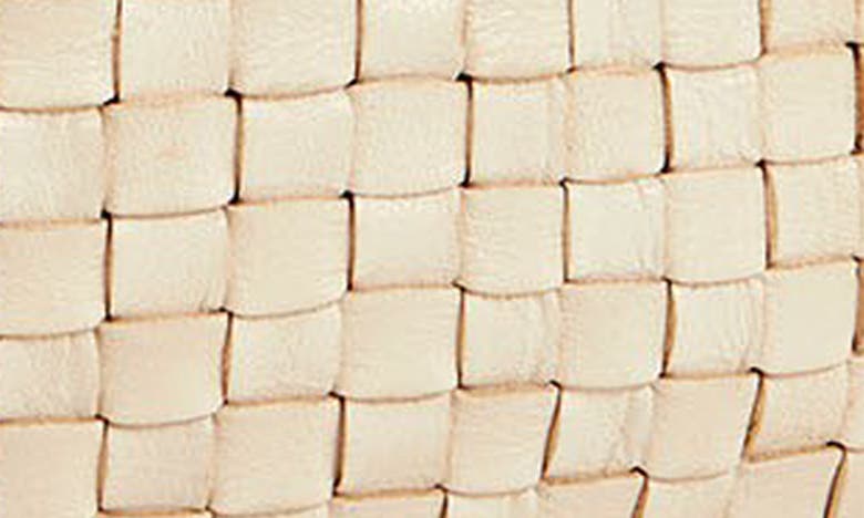 Shop Clare V . Petit Moyen Woven Leather Messenger Bag In Cream Woven Checker