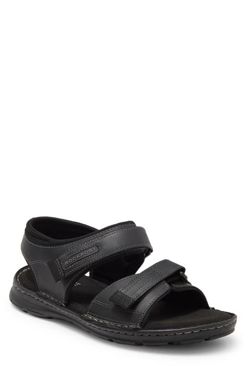 Darwyn Qtr Strap Sandal in Black Lea Ii