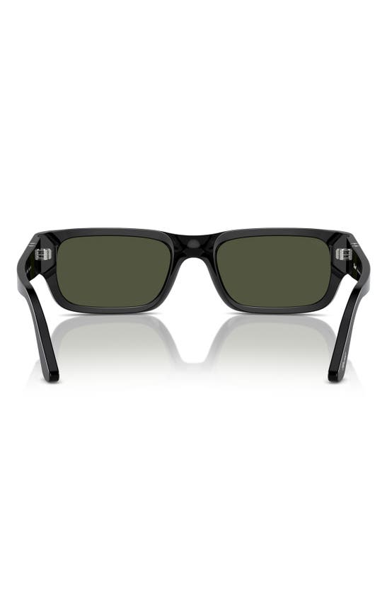 Shop Persol Adrien 55mm Rectangular Sunglasses In Black