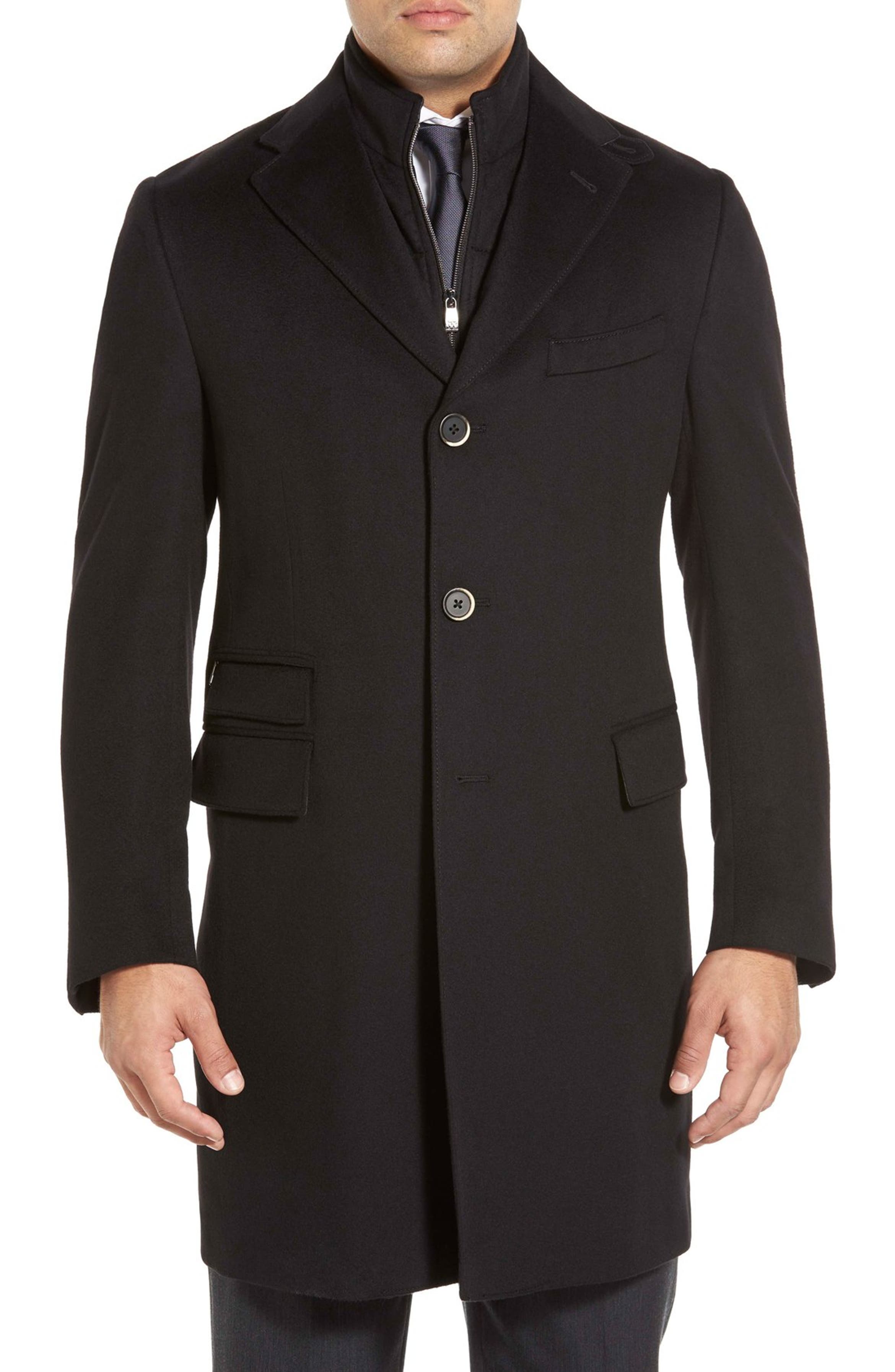 Corneliani Classic Fit Solid Wool Overcoat | Nordstrom