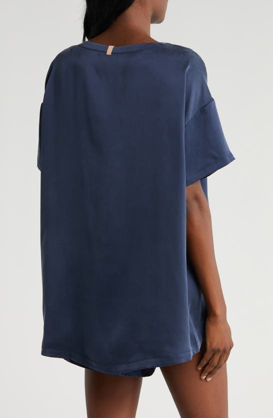 Lunya Washable Silk Short Pajamas In Deep Bluednu