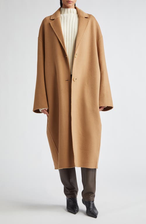 Totême Toteme Double Face Wool Cocoon Coat In Camel