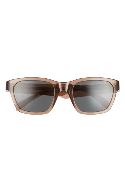 CELINE 58mm Rectangular Sunglasses in Shiny Light Brown /Smoke at Nordstrom