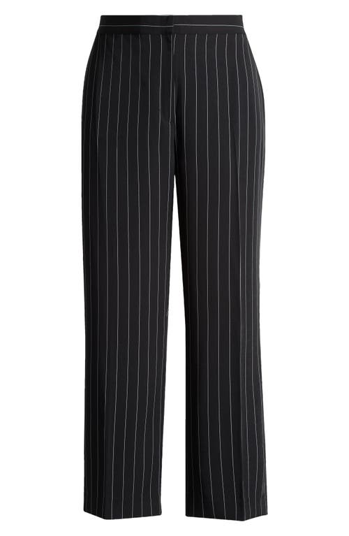 Shop Nordstrom Stripe Stretch Twill Pants In Black Penelope Pinstripe