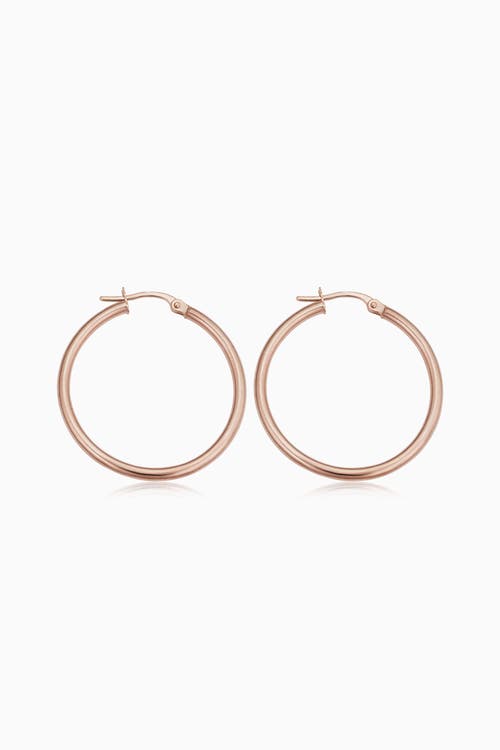 Oradina 10k Gold Everything Hoop Earrings In Rose Gold