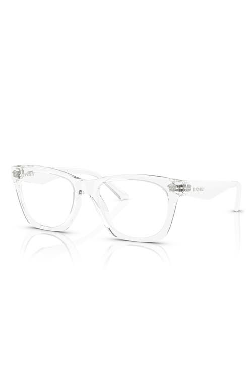 Versace 50mm Pillow Optical Glasses In Crystal