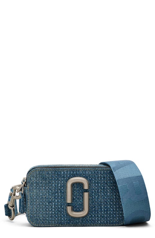 Nordstrom Marc Jacobs The Crystal Denim Snapshot Crossbody Bag in Light Blue Crystal at Nordstrom The Summit