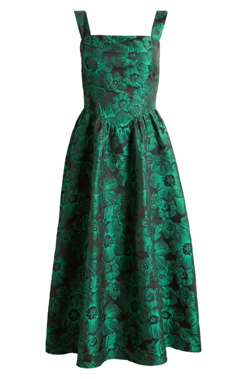 Shop Chelsea28 Sleeveless Brocade Midi Dress In Hunter Green