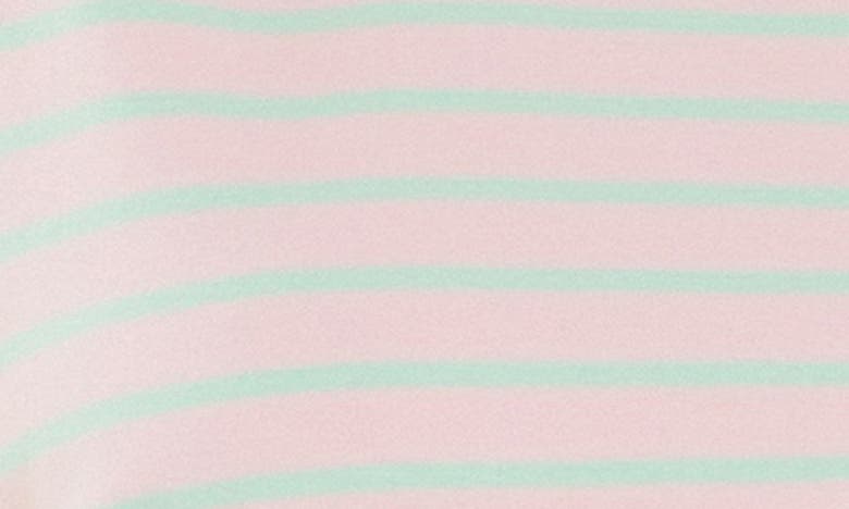 Shop English Factory Stripe Extended Shoulder T-shirt In Pink/ Mint
