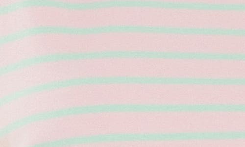 Shop English Factory Stripe Extended Shoulder T-shirt In Pink/mint