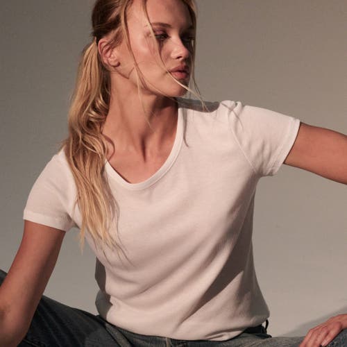 Majestic Filatures Lyocell Cotton Short Sleeve Semi Relaxed Crewneck T-shirt In Blanc
