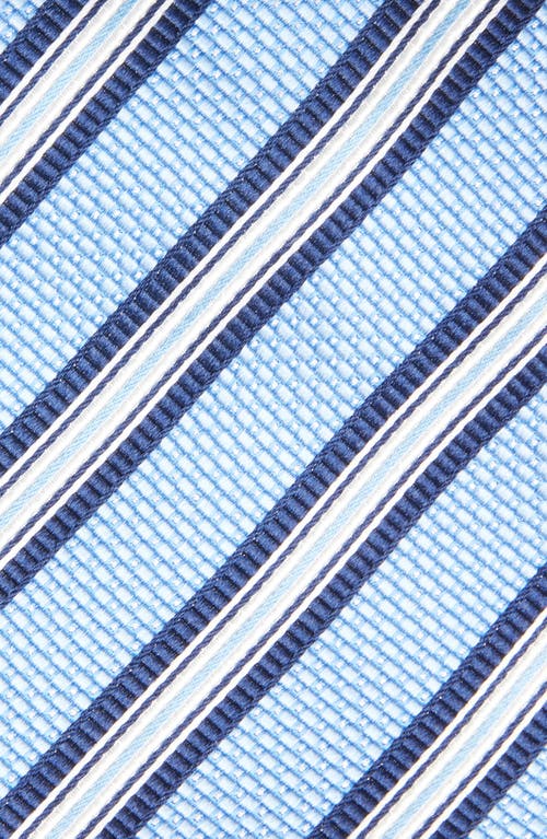 Shop Nordstrom Stripe Silk Tie In Light Blue